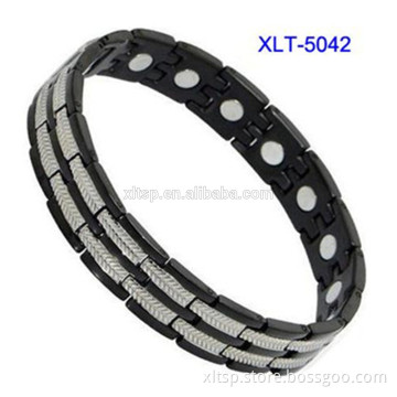 China 2016 New Products black plated Titanium Magnetic Bracelet